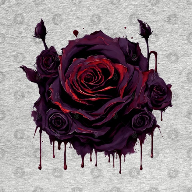 Gothic Bleeding Rose by Hellbender Creations